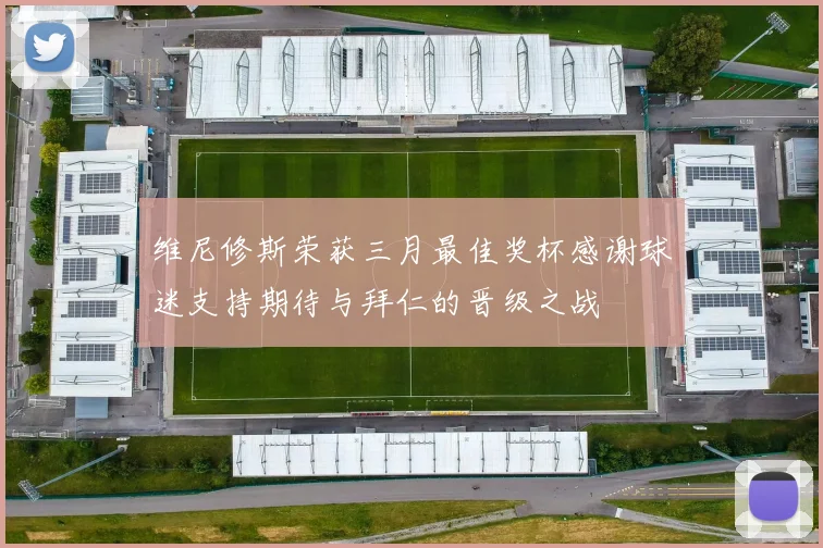 维尼修斯荣获三月最佳奖杯感谢球迷支持期待与拜仁的晋级之战